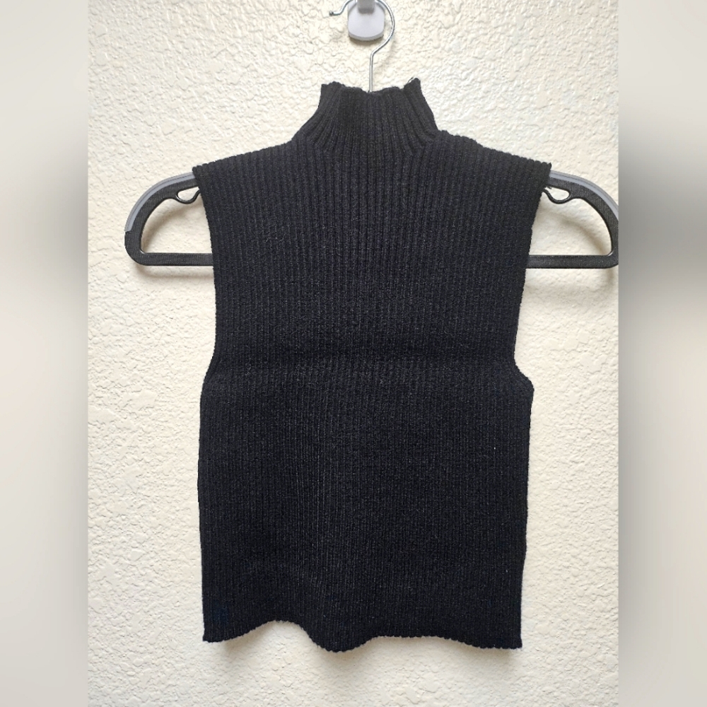 Zara Crop Top Sleeveless Mock Neck Top Size S NWT